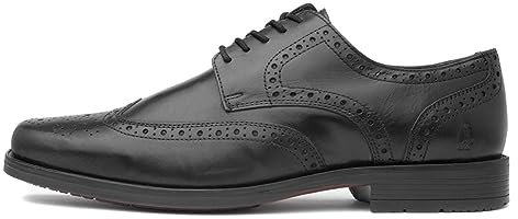 Hush Puppies Herren Brace Brogue Schuluniform-Schuh, Schwarz, 42 EU