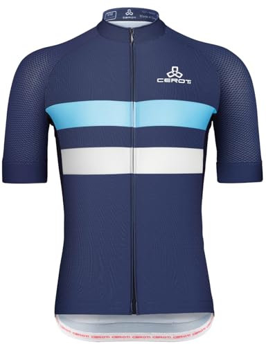 CEROTIPOLAR Eng anliegendes AirCool Radtrikot für Herren, Bike Shirts UPF50+, PRO Dry Fit Leichtgewicht-Stoff