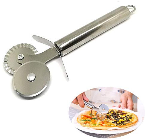 Pizza Slicer Kitchen Utensil Gadget Cooking Professional Novelty Tool Stainless Steel Pastry Cutter Round Cooking Baking Accessories BestWayDigital
