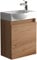 Alpenberger Waschbecken mit Unterschrank 45 cm Breit | Waschbeckenunterschrank Klein Gäste WC & Badezimmer | Vormontiertes Badmöbel (Links Becken)