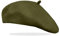 Van Der Rich ® - Klassischer französischer Baretthut Barett Wolle - Damen (Khaki, One Size)