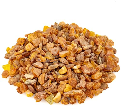 Bernstein Poliert und Roh Steine - 100% Natürliche Baltische Harz Lose Steinchips Ambar für Handwerk Schmuckherstellung (keine Löcher) – Amber Culture