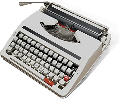 Elektrische Schreibmaschine mit Korrektur,Mini Schreibmaschine Modell,Englische Schreibmaschine,Für Notizen Briefe Oder Kreatives Schreiben, Literarische Retro-sammlung,White