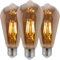 Lumiled Edison Vintage Glühbirne E27 LED Lampen ST64 6W Ersetzt 50W Glühlampe 420lm Leuchtmittel 2200K Warmweiß Retro Rauchglas Smokey Glas Große Deko 3 Stück Haus Café Bar 360° Ø64mm Smoky