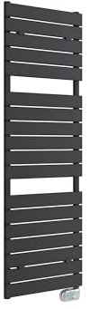 Sanotechnik Designheizkörper E-Pisa, Mattschwarz, 1512 x 500 mm BadHeizkörper Handtuchtrockner Bad-Heizkörper Handtuchheizkörper Handtuchwärmer