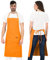 PALLTEX Borago Kochschürze Männer Kochschürze Damen Schürze Damen Schürze Herren für Kochen Basteln Malen Backen (Orange)