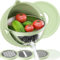 Passoire 4-1 avec bol – Passoires pour cuisine, passoires et passoires, passoire à pâtes, passoire à riz, nettoyeur de fruits, lavage de légumes, essoreuse à salade, essentiels de cuisine esthétiques
