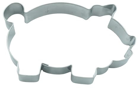 BekkiB - Ausstecher Schwein - Große Ausstechform ca. 10 x 6 cm - Spülmaschinengeeignete Ausstechform aus Edelstahl - Zum Backen von Plätzchen und Lebkuchen - 2005