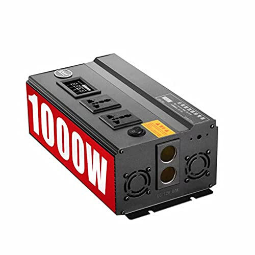 Onduleur à Onde sinusoïdale 1000 W, convertisseur de Batterie de Voiture Haute Puissance 12 V vers 220, Chargeur de Camion (1000 W 12 V)