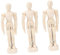 NUOBESTY 3St weibliche Schaufensterpuppe Puppenmodell aus Holz Kunstfigur Holzkünstler Modelle Zeichnungsmodell Menschliches Kunstmodell Körper Modellfigur Holznagel Baby Marionette Bambus