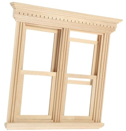 TOYANDONA Miniature Window Accessory Per Casa Delle Bambole Legno Decorazione Vintage Per Miniature Accessorio Per Arredo Casa Per Cucina e Camera Da Letto Design Creativo e Dettagli Curati