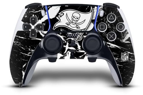 Head Case Designs Offizielle NFL Marmor Tampa Bay Buccaneers Vinyl Haut Gaming Aufkleber Abziehbild Abdeckung kompatibel mit Sony Playstation 5 PS5 DualSense Edge Controller
