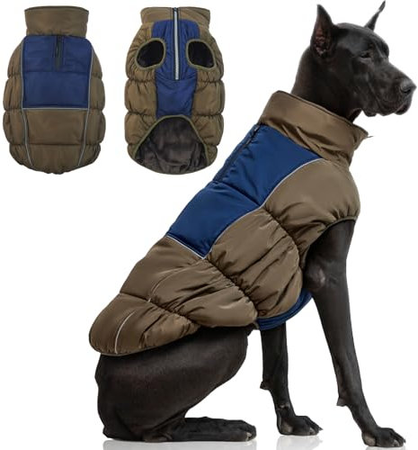 IECOii Winterjacken & Wintermäntel Für Hunde,Hunde Wintermantel,Hundemantel Winter Warm, Hundejacke Winterweste Jacken Hundemantel Hundepullover,Hundejacken Winter Winddicht Wasserdicht,Grün,4XL