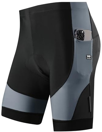 VeloVibe Radlerhose Herren Fahrradhose Herren Gepolstert schnelltrocknende Radhose Herren Kurz stoßfeste Radlerhose Herren Gepolstert Radlerhose mit Handytaschen