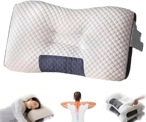 Outfany Cozy cloud Pillow,Outfany Gemütliches Wolkenkissen,Orthopädisches Kissen 2024Premium Nackenstützkissen,Bequemes und Belüftetes Nackenmassagekissen,Weich und nicht Leicht zu Kollabieren (1000g)