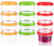 12PCS Plastic Round Food Containers with Screw on Lids 250ML, Stackable Food Storage Containers Jars Leakproof Mini Storage Boxes Freezer Food Pots Bowls, Airtight Dishwasher Safe