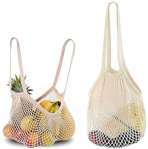 2Pcs grocery net bag,String Bag,Net Bag Fruit Bags,Reusable Net String Shopping Bags Mesh Produce Bags Organic Grocery Shopping Bags Tote Handbag for Vegetables Fruits Commodities Outgoing Travel