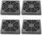 Adyoney 4 Pcs 50mm Black Square Plastic Cooling Fan Filter Cover, Dust Screen for Filter Fan Chassis, for PC Computer Case, Server Case, Mesh Design for Effective Dust Protection