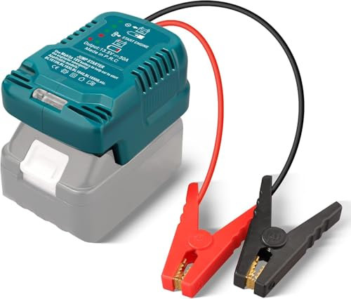 Adattatore per avviatori di emergenza per auto Makita 18 V, cavi di avviamento automobilistici resistenti, con kit di avviamento da 11 AWG per auto con batteria