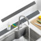 FAINCA Tappetino Scolapiatti, 70*5*0.5cm Tappetino Lavello Cucina, Tappetino Scolapiatti Silicone,Tappetino per Rubinetto Lavello Cucina, Appetino di Drenaggio per Lavandino Cucina (Grigio)