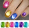 BORN PRETTY Magnetic Gel Nail Polish Neon Colors Glass Cat Magnet Eye Gel Polish Set Shimmer Pearl Jelly Translucent Gel Varnish for Salon DIY at Home 6 Pcs