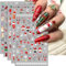 Nagelsticker Weihnachten 10 Blatt Nail Art Sticker Nagelaufkleber Weihnachten Aufkleber Nägel Selbstklebend Rentier Stern Schneeflocke Urlaub Christmas Dekoration Nageldesign Zubehör