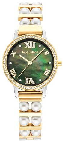 Julie Julsen Damen Damenuhr 22cm Synth. Zirkonia Edelstahl Mehrfarbig Quarzwerk Mineralglas 148000038-1
