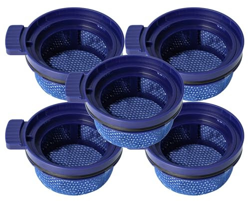 vhbw 5x filtro compatibile con Samsung Bespoke Jet VS20A95823W/SA, VS20A958FWN, VS20A95823N/SA aspirapolvere - Filtro aria di scarico, blu
