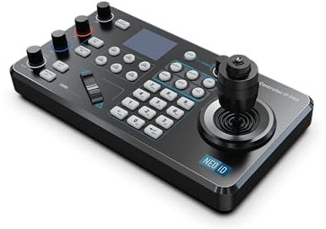 NEOiD IP PRO PTZ Camera Controller – Joystick with LCD Display | VISCA, Pelco, IP | Professional Control Panel for Broadcast, Streaming, Church, Events