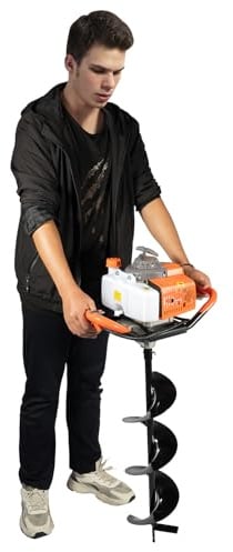MccoMMon 52 cc 2 temps essence excavatrice à fosse dorsale appareils de forage, 2,4 CV essence pelle à trou creux Clôture foreuse à trou d'enfoncement excavatrice, UN homme Pelle mécanique de fosse