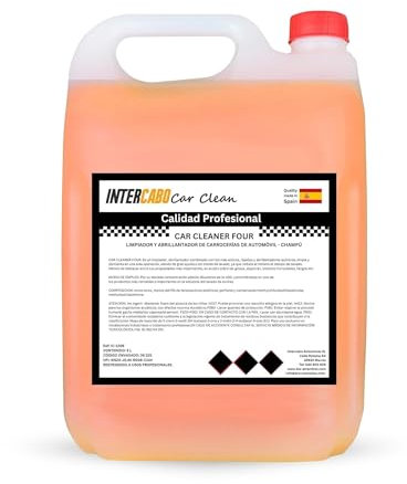 Shampooing moussant pour voitures et camions - Nettoyage extérieur avec effet brillant et protection - Formule professionnelle concentrée - Bidon de 5 litres - Lavage de véhicules, detailing, flottes
