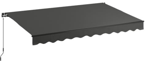 STEELSØN Gelenkarmmarkise Kestria 400x250 cm Markise Sonnenmarkise Sonnenschutz Gelenkmarkise aus Aluminium/Polyester wetterfest Blickdicht anthrazit