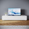 SONNI TV-Schrank Modern 180cm, Lowboard Hochglanz Weiß Hängend/Stehend, TV-Regal mit 2 Schublade, 2 Türen, Griffloses, Fernsehtisch für Fernseher bis 65 Zoll Wohnzimmer & Schlafzimmer, 180x40x30cm.