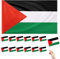 1 Bandiera Palestina 150 x 90 cm, 12 Bandiere Palestinesi girevoli 13.5 X 21.5 cm, Bandiera Palestinese, Bandiere Decorative per Esterni, Palestine Flag per Esterno da Balcone Stadio ed Eventi