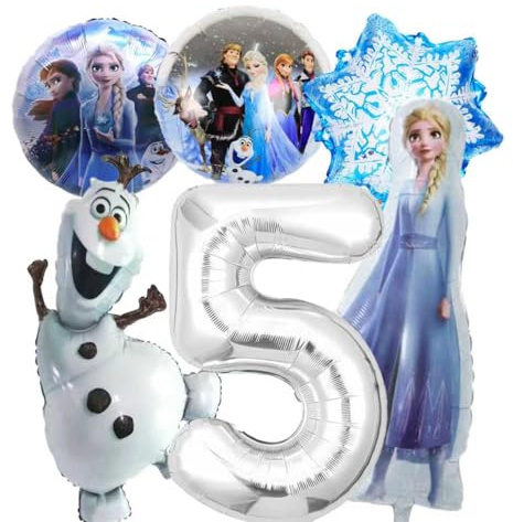 6pcs Cartoon Aluminium Folienballons, Kindergeburtstag Ballon Dekoration,Geburtstag Deko Für Kinder Geburtstagsparty (B)