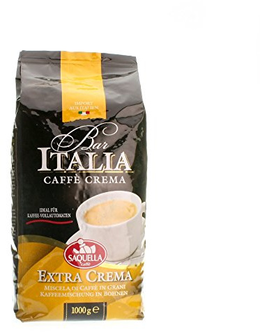 Saquella Caffe Saquella Espresso Bar Italia Extra Crema Bohnen, 1er Pack (1 x 1 kg)