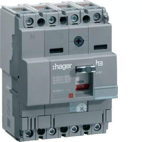 Interruptor automático de caja moldeada x160, 4P4D, 25kA, 100A,TM Regulable/Fijo