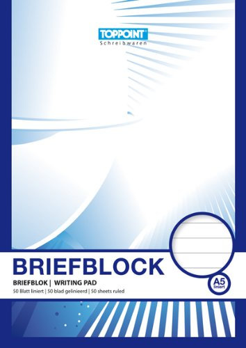 10 Briefbl?cke Briefblock liniert DIN A5 Schreibblock