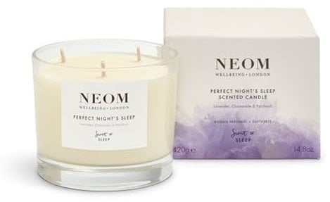 NEOM- Perfect Night's Sleep Scented Candle, 3 Wick | Lavender, Chamomile & Patchouli| Essential Oil Aromatherapy Candle | Scent to Sleep