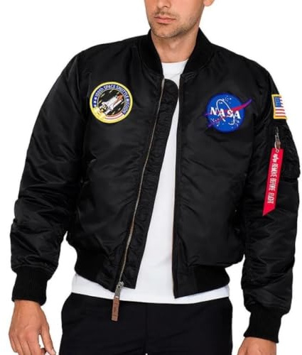 Alpha Industries MA-1 VF NASA Bomber Jacket for Men Black