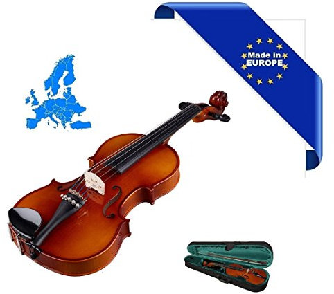 VIOLINO 5 CORDE MADE IN EUROPE PONTE TELLER TEDESCO 5 TIRACANTINI TOP ABETE MASSELLO FONDO/FASCE ACERO MASSELLO TASTIERA/PIROLI EBANO + CUSTODIA + ARCHETTO