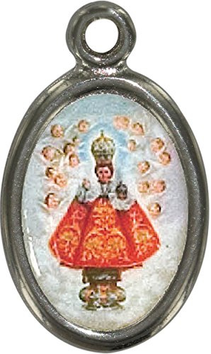 Ferrari & Arrighetti Prager Jesulein Medaille, Anhänger mit harzbeschichtetem Bild, Höhe 2,5 cm (10er Pack)