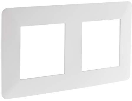 Zenitech - Placa de Acabado Doble Artezo - Diseño Sobrio y Minimalista - Compatible con la Gama Artezo - Instalación Fácil - Superficie Lisa y Duradera - Blanca