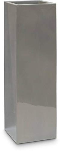 Fleur Ami – Bandeja de fibra de vidrio gelcoat 40 x 40 x 120 cm Ext. Cuadrado Alto Gris Claro - Elige Tu Altura: H 120 cm - Color: Gris Cemento