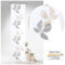 heimtexland ® Schiebegardine Batist Pure Nature Blätter 245x60 Flächenvorhang Schiebevorhang Transparent Weiß Grau Typ638