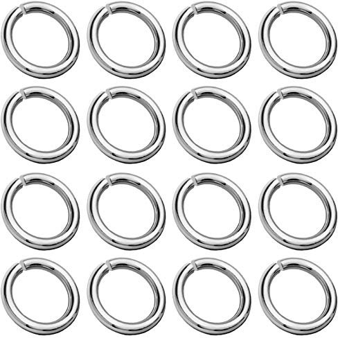 My-Bead 20 Stück Binderinge Biegeringe Ø 2mm 925 Sterling Silber für Schmuckherstellung Biegeringe offen basteln DIY