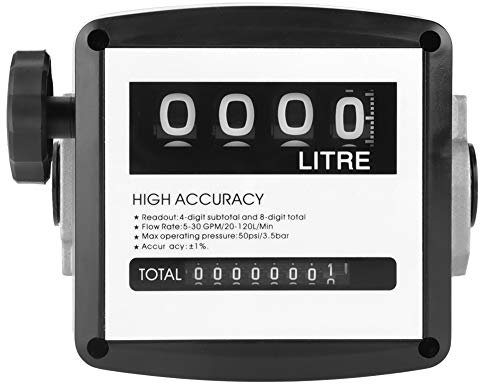Aluminum Mechanical Diesel Flow Meter Gas Fuel Oil Flow Meter Counter Gauge for Fuel Transfer Pumps