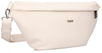 Zwei Damen Hip Bag Mademoiselle.M MH80 Bauchtasche 40 cm 3 Liter, Crossbody Bag wasserabweisend, 3-in-1 Bequeme Brusttasche, Gürteltasche & Hüfttasche (Off-White)