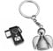 Llavero Angel de la Guarda Plata, Pequeños Personalizados de Aleación de Zinc Brillante Llavero de Angel de Metal Colgante Llavero Angel con Caja Regalos de Angel