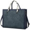 NUBILY Laptop Bags for Women 15.6 Inch Large Tote Bag Ladies Leather Laptop Handbag Designer Work Computer School Bags Business Blue